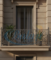 Grilles de balcon modernes en fonte d'argent sans cadre, réglables, robustes, barrières de sécurité résistantes à la rouille, non ornementales pour terrasse/porche