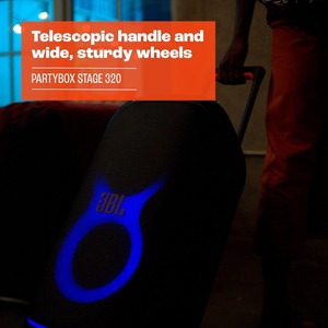 Portable Party Speaker with Telescopic Handle & Wide, Sturdy Wheels, <b>Powerful</b> Pro Sound, Futuristic lightshow, Up to 18 Hours - Product Image 5