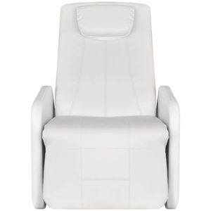 Poltrona reclinabile per massaggio in ecopelle bianca - Product Image 3