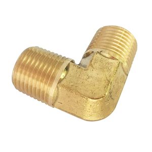 ข้อต่อท่อทองเหลืองแบบข้อศอก 90 องศา ชนิดตัวผู้ ขนาด 1/4"x 1/4" NPT - Product Image 3