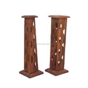 ECO FRIENDLY Wooden Tower Incense Holder Fragrance Stand Holder for Home & TEMPLE Decor Wooden Incense Holder