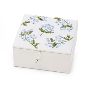 Wood Crafts Fashion Embroidered Beaded Accessories <b>Storage</b> Box Custom Design <b>Seed</b> Beads Jewelry Collection Box Polished - Product Image 2