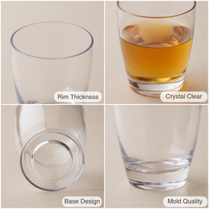 [Holar] Vasos de Agua de Plástico Transparente de 9 oz, Diseño Minimalista, Alta Calidad, Hechos en Taiwán, para Fiestas al Aire Libre y Restaurantes - Product Image 4