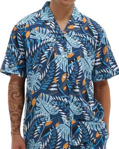 เสื้อทรงโอเวอร์ไซส์ทันสมัย พิมพ์ลาย ระบายอากาศได้ดี เสื้อเชิ้ตพื้นฐานลำลอง คอวี แขนสั้น ผ้าถัก เสื้อผู้ชายไซส์ใหญ่ - Product Image 1