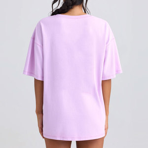 เสื้อยืดผู้หญิงสีพื้น คอกลม แขนสั้น ผ้าชีฟอง ระบายอากาศได้ดี ทรงปกติ ใส่สบาย เหมาะสำหรับฤดูใบไม้ผลิและฤดูร้อน - Product Image 1