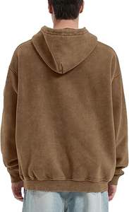 Sudadera con Capucha Oversize de Invierno de Alta Calidad 100% Algodón con Cremallera de Cuarto, Lavado Ácido, Logo Personalizado, Estilo Urbano, Unisex - Product Image 3