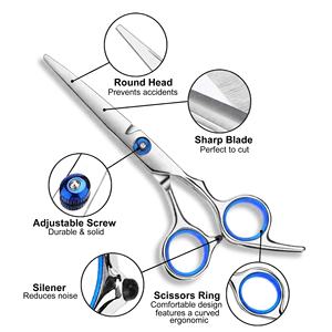 Ciseaux de coiffeur en acier inoxydable 1pcs avec pointe pointue pour salon et usage domestique outil de coupe de cheveux et pince d'extension - Product Image 3