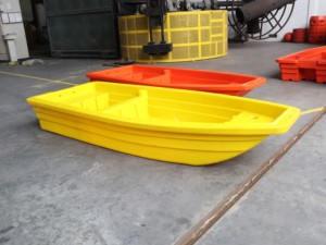 Bateau de travail en polyéthylène 2,6 m orange jaune, compatible avec moteur hors-bord - Product Image 5