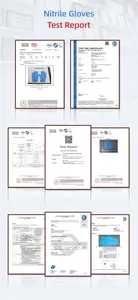 Blauwe latex- en poedervrije wegwerphandschoenen van nitril-vinylmix, geschikt voor huishoudelijke reiniging, keuken en koken - Product Image 2