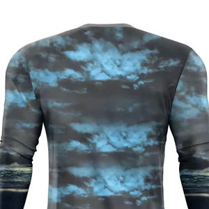 T-shirt décontracté à manches longues pour homme, col rond, coupe classique, en coton/fibre de bambou, tricoté, respirant et à séchage rapide, design uni - Product Image 1
