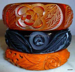 Colección de brazaletes de moda ecológicos de primera calidad Colores vibrantes y acabado elegante Accesorios de moda de madera y resina - Product Image 3