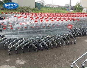 Shopping <b>trolleys</b> / Shopping <b>carts</b> 125L Vietnam One Tech Shopping <b>Cart</b> Mesh Eco-Friendly, Anti-Rust Blue, Red - Product Image 2