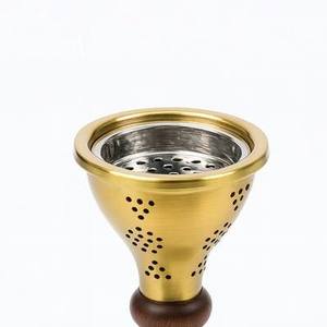 Wholesale Luxury Gold Metal <b>Bakhoor</b> Burner with Wood Base Bulk Arabian Mabkhara <b>Oud</b> Incense Holder for Home Ramadan Decor - Product Image 3