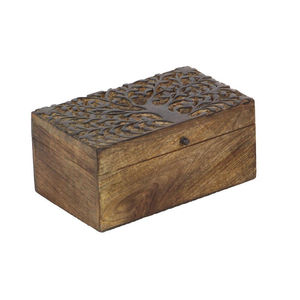 Natural Wooden Engraving Decorative Storage <b>Box</b> With Hinged Lid For Jewelry <b>Keepsake</b> Vanity Organizer For Homedecor Wedding Gift - Product Image 3