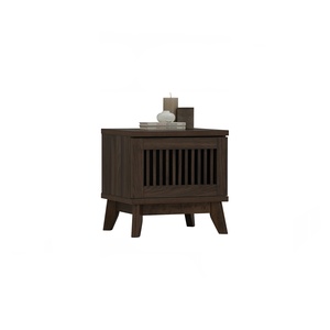 Modern Walnut Laminated Board Side <b>Table</b> with Malaysian Oak Legs Living Room <b>End</b> <b>Table</b> - Product Image 2