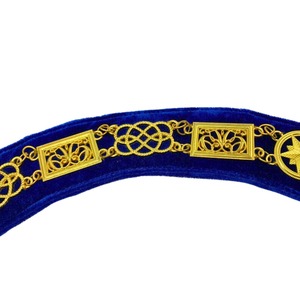 Masonic Regalia Grand Lodge Round <b>Metal</b> Chain <b>Collar</b> Gold Masonic Chain <b>Collar</b> with Grand lodge Grand Master Gold jewel - Product Image 3