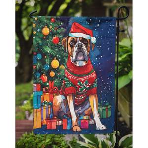 Drapeau de jardin de Noël Boxer multicolore Bannière décorative de jardin pour illustration de patio pour parterres de fleurs et boîtes aux lettres - Product Image 3