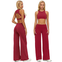 Ensemble décontracté 2 pièces tendance pour femme en polaire écologique polyester/nylon, coupe ample, sans col, idéal pour l'été et le quotidien