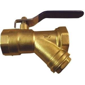 Válvula de bola de bronce más vendida con filtro tipo Y de bronce, de paso completo, accionada por palanca, con extremos hembra roscados para la industria petrolera - Product Image 1