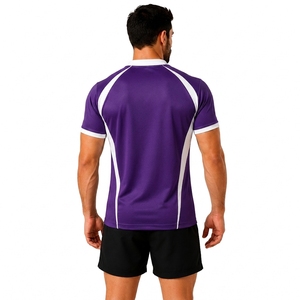 Maillot de rugby pour homme, manches courtes, chemise de sport, entraînement athlétique, tenue de performance pour les matchs en plein air - Product Image 2