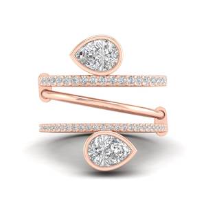 Bagues solitaires REYES en argent sterling 925 de haute qualité, bijoux fins pour mariage, double coupe poire, 2,14 carats, moissanite, pour femmes - Product Image 1