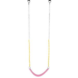 Set di Sedili per Altalena in Acciaio Resistente per Interni, Ricambio per Altalene, Scivoli, Palestre, Giardini e Scuole, Colore Rosa, Capacità Massima 500kg - Product Image 1