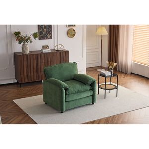 Sillón moderno de chenilla de gran tamaño de 38 ", soporte de respaldo alto, cojines cómodos gruesos, asiento ancho para dormitorio de lectura acogedor - Product Image 2