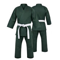 Traje de Karate Personalizado en Color Liso, Alta Elasticidad, Hecho de Material Duradero de Poliéster y Algodón, Conjunto de Uniformes de Karate Personalizados