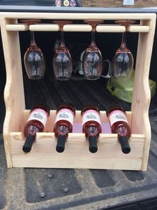 Porte-vin en bois, forme, taille et couleur personnalisables, idéal pour la maison, la chambre, la table, les restaurants et les bars. - Product Image 5