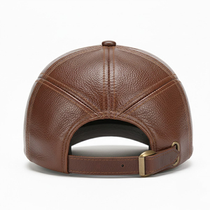Casquette de baseball en daim marron personnalisée, casquette de sport en daim de qualité supérieure avec design à 6 panneaux, casquette ajustable de style papa - Product Image 4
