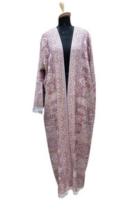 Dubai Vintage Viscose Abaya weaving work Floor Length Long Sleeve Soft Breathable Fabric Casual Party Wear - Product Image 1