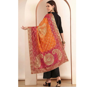 Fancy Bandhej Dupatta for Navratri <b>Wedding</b> Festival Wear - Product Image 1