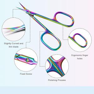 9.5cm Curved Cuticle Nail Scissors-Professional Stainless Steel <b>Electric</b> Surgical <b>Instrument</b> Set Right-Handed - Product Image 1