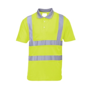 Camiseta Polo de Manga Corta para Hombre, Logotipo Personalizado, Camiseta de Alta Visibilidad Reflectante de Secado Rápido, Ropa de Trabajo de Seguridad Reflectante para Tráfico y Carreteras - Product Image 1