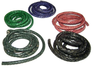 Compra al por Mayor de Cordones Trenzados de Cuero Marca CI en Varios Colores y Tamaños, Incluyendo Azul Vintage Oscuro, Componentes para Joyería, MOQ 100 - Product Image 3