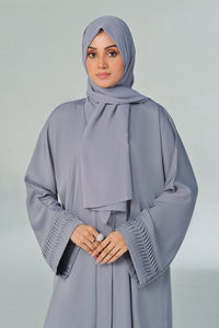 Abaya musulmane pour femmes, vêtements islamiques, robe longue décontractée personnalisée avec des paillettes imprimées, taille plus, anti-UV, respirante, séchage rapide, légère - Product Image 5