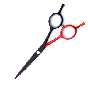 Ciseaux de barbier professionnels pour droitiers, 6 pouces, en acier inoxydable, manche moyen en plastique, lame tranchante, 32 dents pour effiler les cheveux - Product Image 2