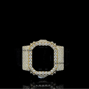 Luxury <b>Iced</b> <b>Out</b> <b>Watch</b> Case Cover Hip Hop Micro Pave moissanite Diamond <b>Watch</b> Bezel Stainless Steel Custom <b>Watch</b> Case Jewelry - Product Image 2