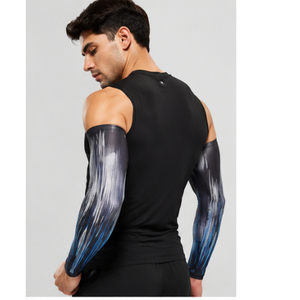 Manchons de compression élastiques unisexes personnalisés avec logo, imprimés tie-dye, écologiques, à séchage rapide, sans coutures, pour sports de plein air - Product Image 3
