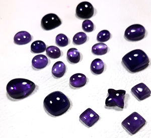 Ametyste africaine naturelle cabochon, pierre précieuse de forme fantaisie, taille personnalisée, pierre en vrac pour la fabrication de bijoux, vente en gros en vrac - Product Image 1