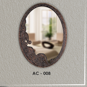 This Exquisite Oval Antique <b>Mirror</b> Features a Richly Detailed Ornate Frame Giving it a Timeless Vintage Appeal - Product Image 5