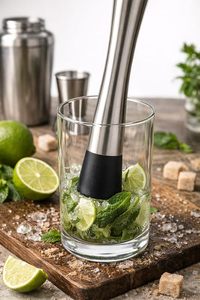 Wooden Cocktail Muddler <b>Bar</b> <b>Tool</b> With Textured End For Herbs And Ice Durable Design Simple Style <b>Bar</b> muddler gift for her - Product Image 3