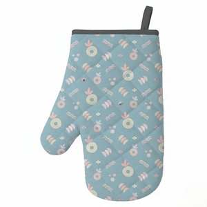 ชุดถุงมือกันความร้อนผ้าฝ้าย, ถุงมือกันความร้อนแบบเย็บติดกันสำหรับครัว, การอบขนม, บาร์บีคิว และปิ้งย่าง, ทนทานและสวมใส่สบาย - Product Image 3
