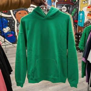 Sweat à capuche coupe carrée ample 100% coton molletonné 400 g/m² bleu roi sans cordon pour homme élégant - Product Image 2