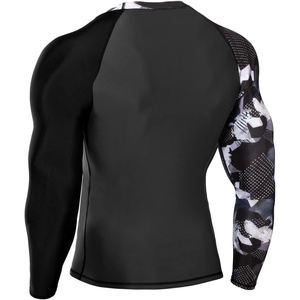Personnalisez votre propre logo sur un rashguard à manches longues sublimé, rashguard MMA, rashguard BJJ, t-shirt de compression MMA pour hommes - Product Image 4
