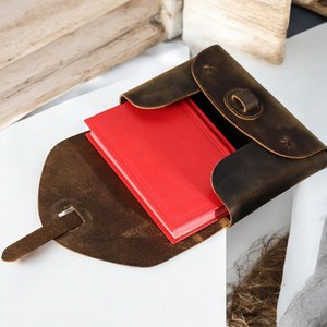 Couverture de carnet en cuir écologique durable, certifiée LWG, étui en cuir personnalisé, papeterie en gros, LBC-0039 - Product Image 2