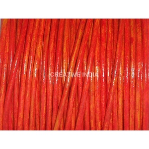 สายหนังแกะแท้แบบผูก-N-Die ทำเสร็จ2มม. หลากหลายขนาดสำหรับรองเท้าอุปกรณ์เฟอร์นิเจอร์กระเป๋าถือ - Product Image 1