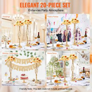 20 Pezzi Vasi per Fiori in Metallo Dorato da 58cm/22.83FT, Supporti Alti per Composizioni Floreali, Espositori per Tavoli da Matrimonio - Product Image 6