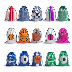 Custom Printed Gym Basketball <b>Drawstring</b> <b>Backpack</b> Bags Sportswear Sublimation Travel Bags Double Strings Gym Bag Unisex - Product Image 5