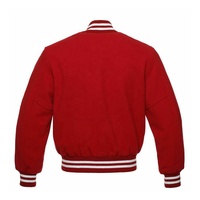 Blouson universitaire chauffant pour homme en laine d'hiver, avec broderie lettres violet et blanc sur le devant, style urbain, coupe droite, col en V, boutonné